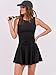 Caracilia Women's Tennis Mini Dresses 2025 Summer Sleeveless Built in Shorts Golf Athletic One Piece Active Romper Dress Black X-Large