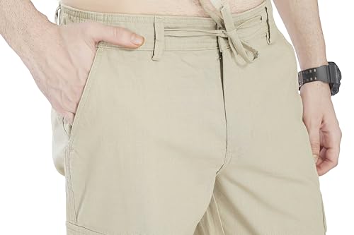 Image of DIVISIVE Men's Loose Fit Linen Blend Cotton Cargo Pants