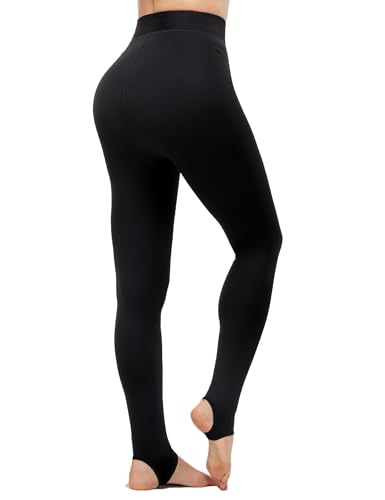 Image of KBVOT Fleece Lined Tights Women Sheer Warm Pantyhose Leggings Fake Translucent Thermal Winter Thick Tights for Dresses
