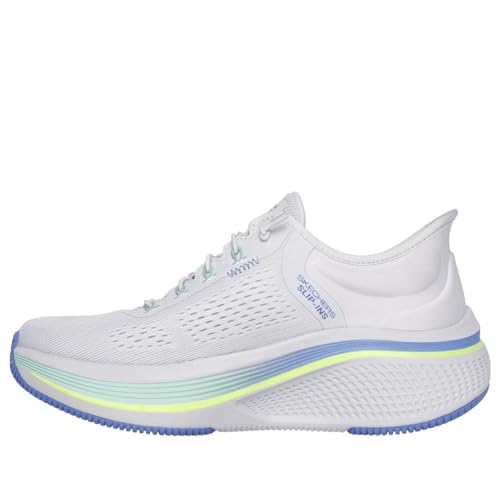 Skechers Go Run Elevate 2.0 Banyan Tênis feminino sem cadarço, Cinza/azul, 38