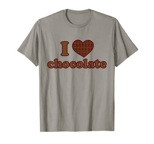 Motif I Heart Chocolate pour les amateurs de chocolat Chocoholics T-Shirt
