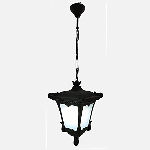 Image of E27 Holder Cast Aluminium Black Tecture Standard Hanging Light for House Lobby, Balcony & Garden