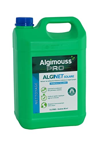Algimouss Alginet Solaire produit nettoyant liquide pour entretien et lavage de panneau solaire