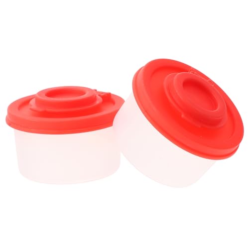 ABOOFAN 2Pcs Portable Pepper Storage Bottles Transparent Condiment Containers for Clamshell Design Easy to Use for Kitchen and Dining