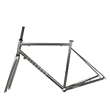Ultralight Road Bicycle Frame, Carbon and Steel Fork, Heat Treated, Chrome Molybdenum, CR01 4130(Bcarbon No seatpost,47cm)
