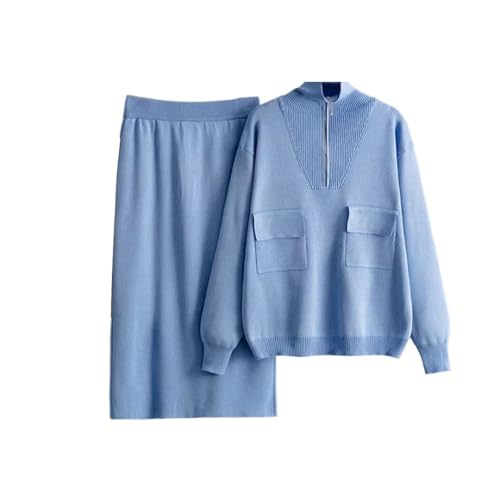 Jupe fendue taille haute et pull tricoté : l'ensemble confort anti-complexe