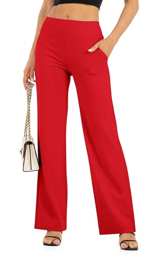 Wide Leg Pants for Women with Pockets Yoga Pants High Waisted Loose Palazzo Casual Lounge Sweatpants 29