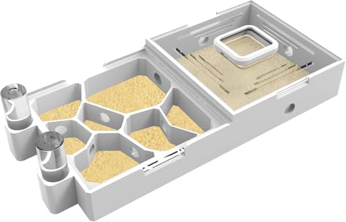Nest Farm for Live Ants and Queen - Ant Farms with Yellow Sand Observation Transparent Ant Farm for Adults 3D Printed Nest Ant Workshop Castle Ant Garden Queen (WT2-1)