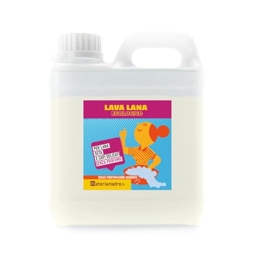 DETERSIVO LIQUIDO LAVATRICE PER LANA E SETA, ECOLOGICO SENZA PROFUMO - TANICA 3 LITRI