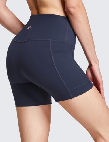 Image of baleaf Women's High Waist Biker Shorts with 3 Pockets