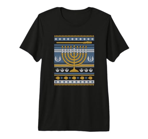 Star Wars Hanukkah Menorah sweater t-shirt imprimé vêtements de fête hiver homme femme