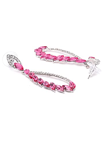 YouBella Jewellery Celebrity Inspired Crystal Studded Dangler Earings Earrings for Girls and Women