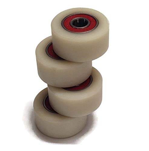 Smart Machines Nylon-Polyamid-Rollen, Durchmesser: 40 mm, Breite: 20 mm, 10-mm-Lager, präzise hergestellt in der EU, 4 Stück