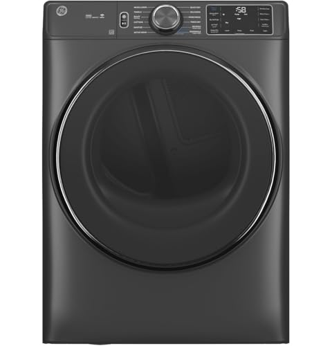 GE 7.8 cu.ft. Smart Front Load Gas Dryer in Carbon Graphite with Steam and Sanitize GFD65GSPVDS
