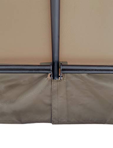 APEX GARDEN Replacement Canopy Top CAN ONLY FIT for Model #D-GZ136PST-N Summer Breeze Soft Top Gazebo (Canopy Top Only) (Tan)