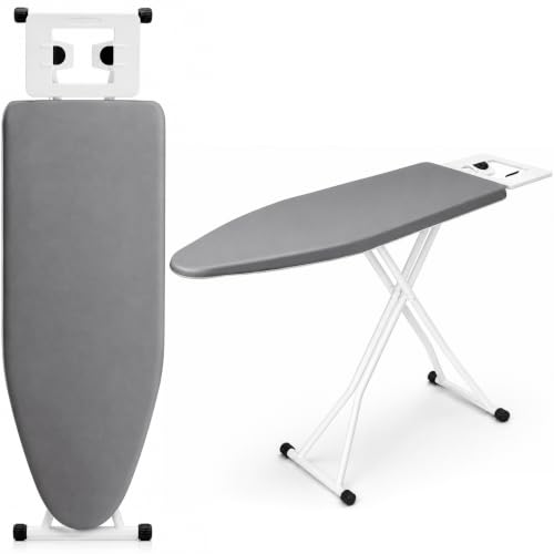CROWNSHOP Ironing Boards 110X38X64-77CM 6 Adjustable Heights Iron Board