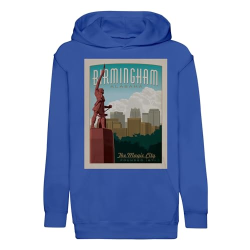 Sweat à capuche enfant Birmingham Alabama vêtement vintage art déco voyage hoodie