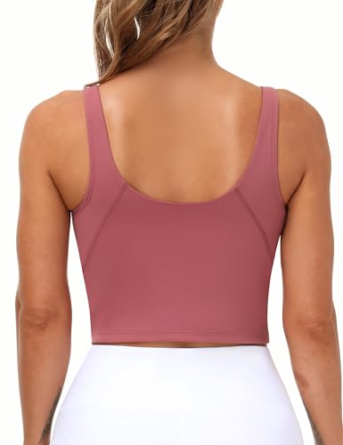 Image of THE GYM PEOPLE Womens' Sports Bra Longline Wirefree Padded with Medium Support