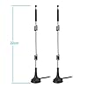 Bingfu Antenne WiFi 9dBi MIMO RP-SMA Bi-Bande 2.4GHz 5.8GHz Longue Portée Filaire Omnidirectionnelle pour TP-Link ASUS Linksys D-Link Fenvi Amplificateur Routeur Caméra WiFi PCIE Carte Réseau Sans Fil