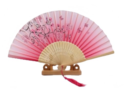 Farigrut 扇子 シルク ハンドファン 富士山 神奈川 波 日本製 扇子 ポケットファン ウェディングパーティー デコレーション ギフト ホーム 壁飾り 扇子 (パターン9)