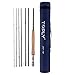 BESSTUUP Traveler Fly Fishing Rod 7-Piece 46T Carbon Fiber 9ft Rod with Tube Case