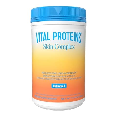 Vital Proteins Collagen Peptides for Women - 20g Hydrolyzed Collagen, Vitamin C, Hyaluronic Acid, Reduce Fine Lines & Wrinkles, Verisol & Holimel - Skin Complex Supplement, Unflavored 11.9oz Powder Cover
