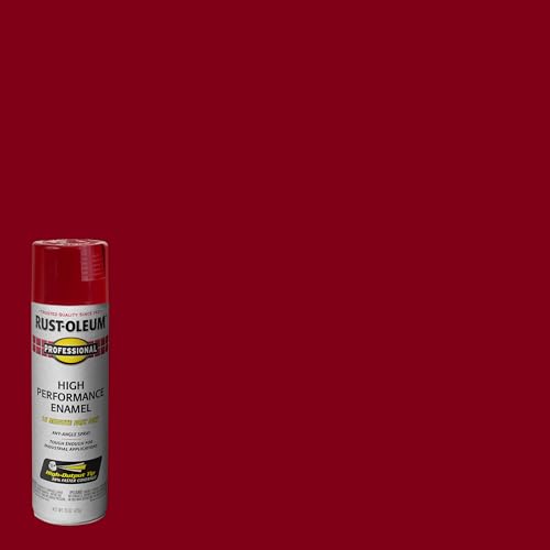 Image of Rust-Oleum 7565838 Professional High Performance Enamel Spray Paint, 15 oz, Gloss Regal Red