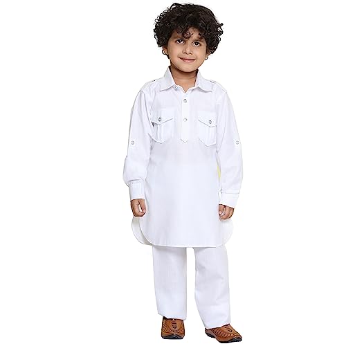 Image of AJ DEZINES Kids Cotton Full Sleeve Solid Black Pathani Suit Set for Boys - Ethnic Wear | Traditional | Festival Wear for boys - Regular Fit