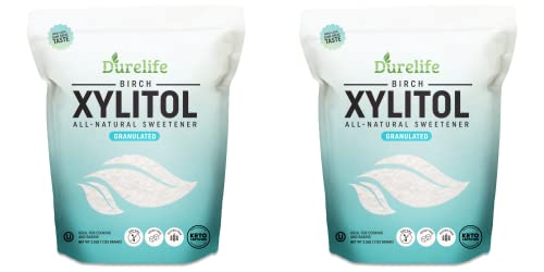 DureLife XYLITOL Sugar Substitute 2.5 LB Bulk 2 Pack (80 OZ) Made...