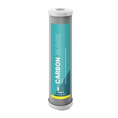NU Aqua Reverse Osmosis Carbon Block Filter 10 Inch Replacement - 5 Micron Universal RO Water Filtration System Cartridge - 1 Pack of Premium Filters