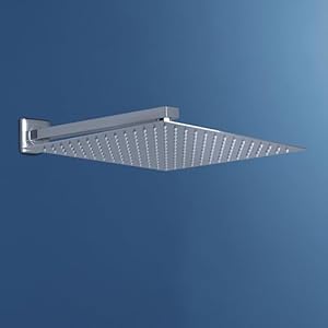 JOHO 30cm Quadratischer Einbauduschkopf mit 37cm Arm Chrom