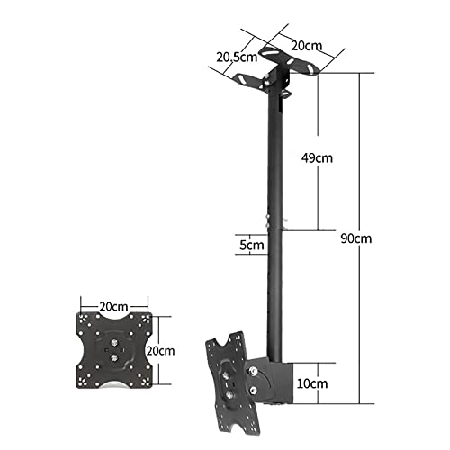 Support TV plafond pivotant 20-32 pouces inclinable VESA 200x200