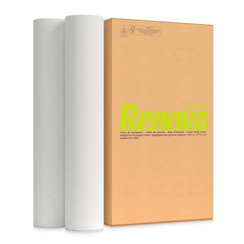 Rollos Camilla Renovagreen I 9 rollos de 60 metros I 600mm de ancho I 1 Capa I Certificado Ecolabel