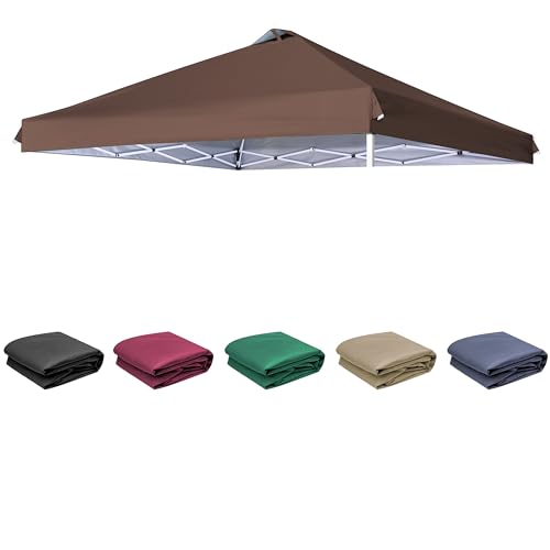 SCOCANOPY Replacement Top with Air Vent for 12x12 Canopy Frame Canopy Cover ONLY (Brown)