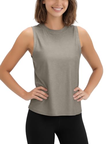 Image of ODODOS Women's Performance Tank Ultra Soft odSTRATUM Tech Sleeveless Tee Shirts High Crew Neck Pullover Top