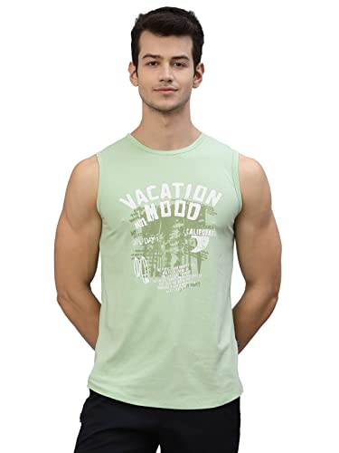 Image of Rigo Stylish Cotton Printed Vest for Men | Round Neck,Regular Fit, Sleeveless T-Shirt Vest for Men | Casual Innerwear Sando for Men & Boys - Perfect for Workouts Gym, Vacations, and Beaches