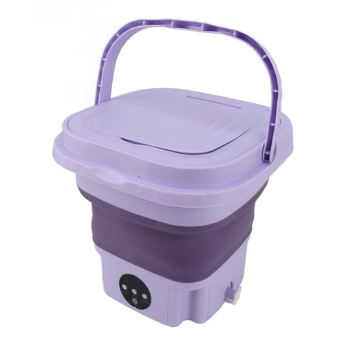 Bewinner Machine à Laver Portable, Mini Laveuse Haute capacité 11 L, Machine à Laver Pliable avec Tuyau de Drainage pour Appartement, Blanchisserie, Camping, Camping-Car, Voyage, (Prise