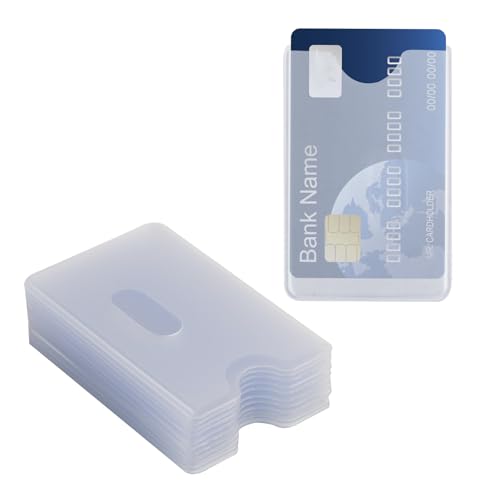 QiXinGYL 20 Stück Kartenhüllen, Kreditkartenhüllen, Kartenschutzhülle für Ec Karten Schutzhülle, Transparente Ausweishüllen für Kreditkarten Bankkarten Führerschein Karten Hüllen Scheckkartenhülle