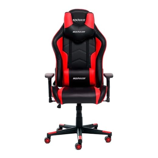 MAX RACER - Cadeira Gamer Tactical - Poltronas Gamer de Aço, Cadeira Ergonômica para Jogos - Até150kg, Braços 3D, Giratória, Tecido Sintético P.U, Inclinação 180°, Almofada Cervical e Lombar -Vermelha