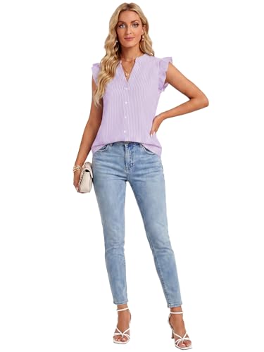Image of Women's Dressy Striped V Neck Blouse