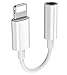 Produktbild iPhone Adapter [Apple MFi Zertifiziert] Lightning auf 3,5 mm Klinke Adapter, Audio AUX Stereo Stecker Dongle Jack Kabel Kopfhörer kompatibel mit iPhone 12 / SE / 11 / X 8 7 8Plus Plug and Play (Weiß)