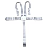 Hochstuhl Gurt, 5 Punkt Gurt Hochstuhl Sicherheitsgurt, Universeller Ersatzgurt für Hochstühle und Kinderwagen, Einfach zu Montieren, Grau