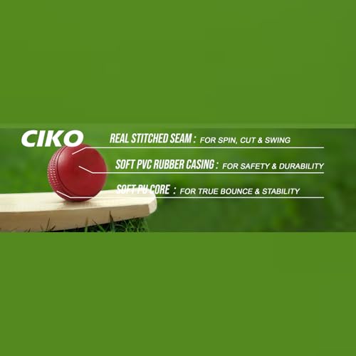 Image of Ciko Rubber Cricket Ball Match Practice Training | Practice Cricket Ball | Wind Balls | Swing Ball | Indoor & Outdoor Street & Beach Cricket and Gully Cricket Pack of
