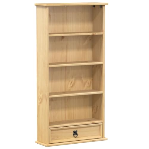 vidaXL CD Schrank, Bücherregal mit Fächern Schublade, Bücherschrank für Wohnzimmer...
