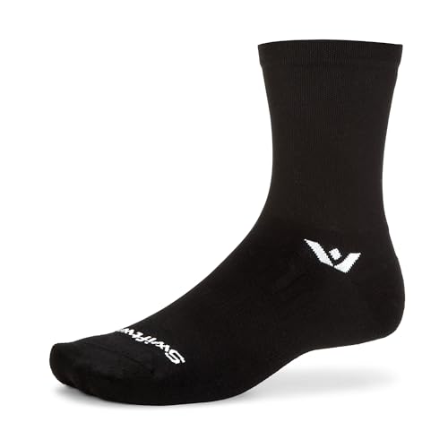 Image of Swiftwick - ASPIRE Mid-Crew Cycling Socks, Maximum Breathability, Moisture Wicking