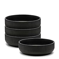 salt&pepper Brae Pasta Bowls - Set of 4 - Black - Pasta Bowls Soup Bowls