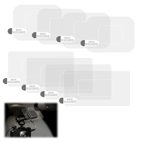 8pz Adesivi per Dashcam per Parabrezza, Adesivo Elettrostatico Trasparente Pellicola Antistatica...