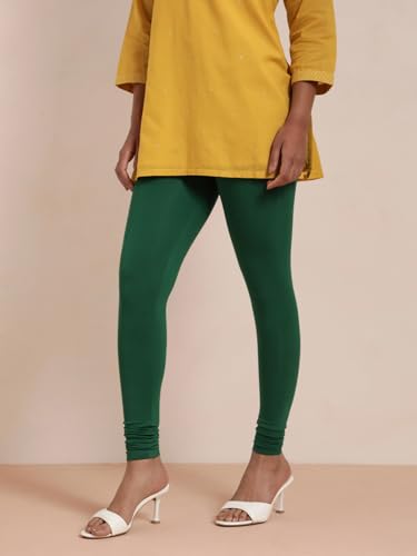 Image of TWIN BIRDS Tailored Cut and Classic Fit Super Stretchable Elastane Fabric Churidar Leggings for Women