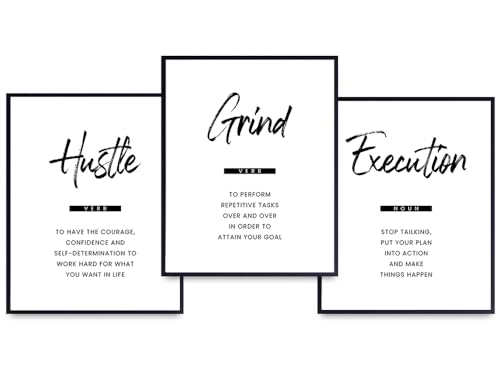 Motivational Quotes Best Office Decor - Entrepreneur Wall Art for