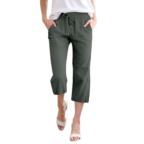 Pantalon en lin femme pour l'été : le pantacourt fluide idéal des vacances au bureau